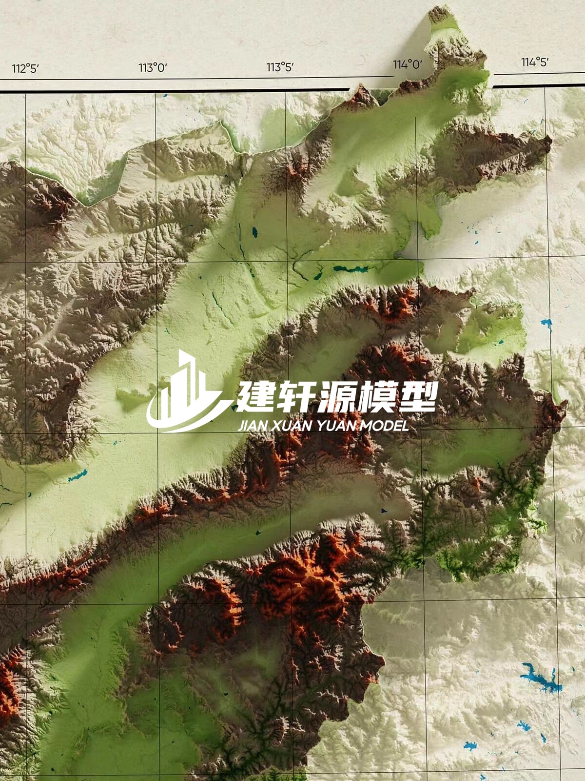 沁水地形模型制作